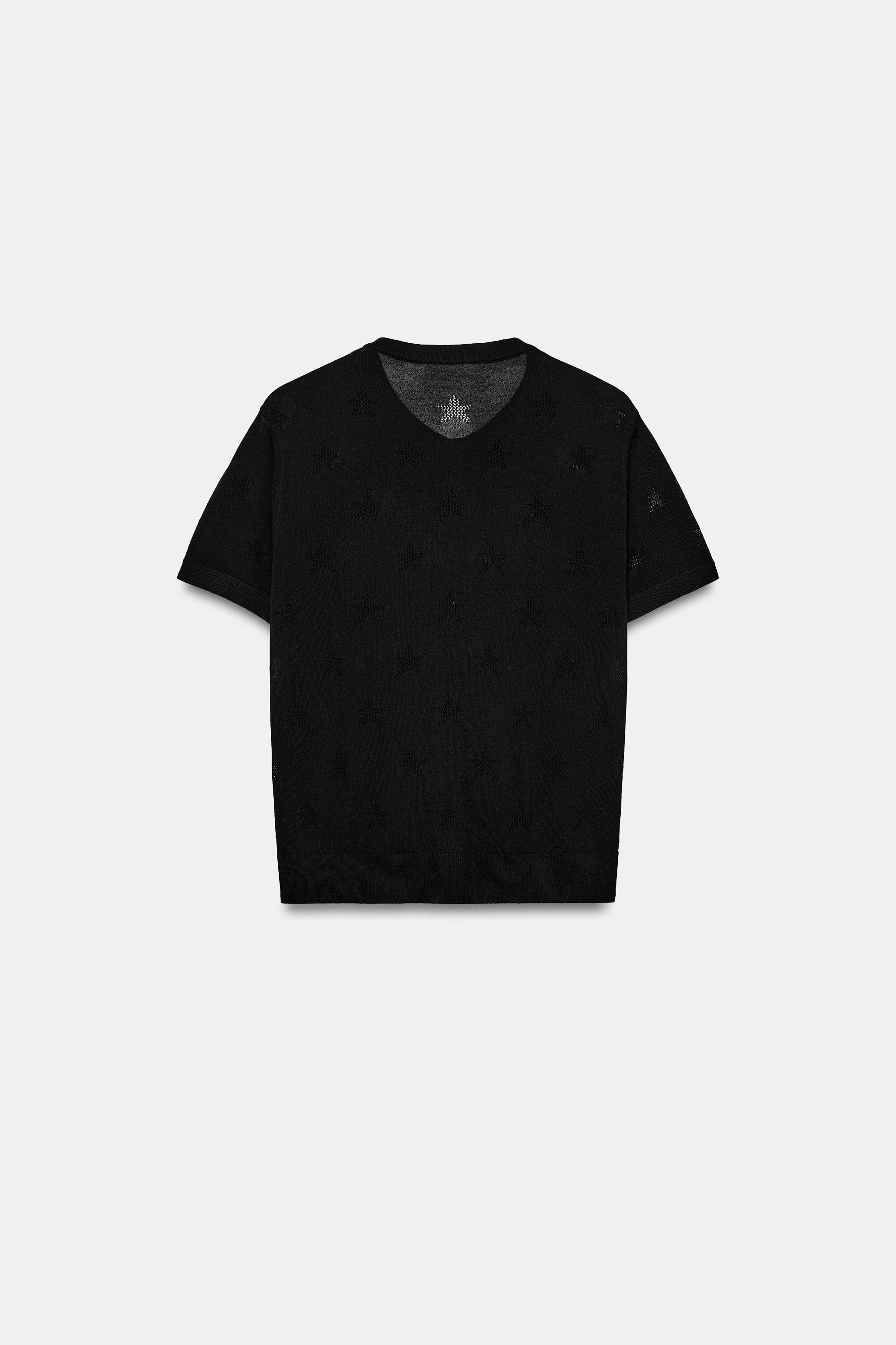 GILET EN MAILLE MANCHES COURTES ÉTOILES